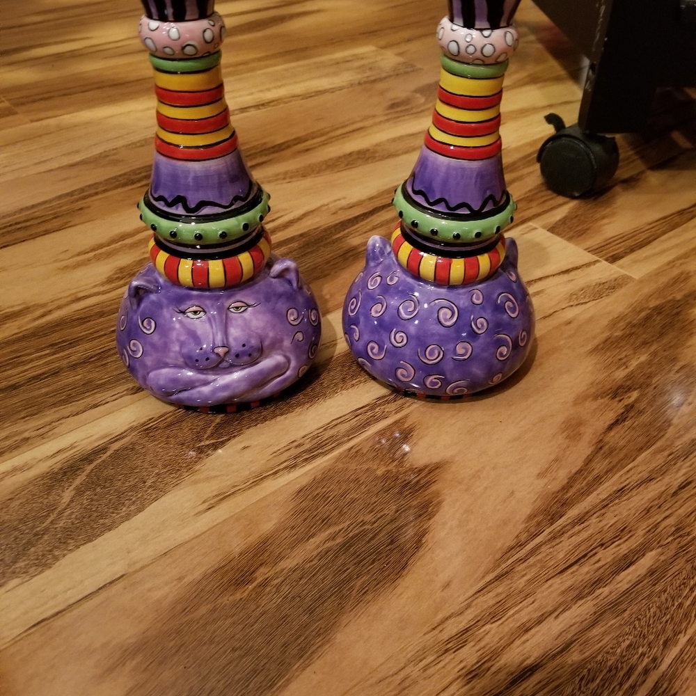 Retro 2 Candle holders  and cookie jar - Picture 8 of 9